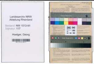 Entnazifizierung Georg Hoetger , geb. 02.12.1898 (Schlosser)