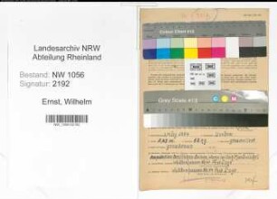 Entnazifizierung Wilhelm Ernst , geb. 03.03.1894 ()