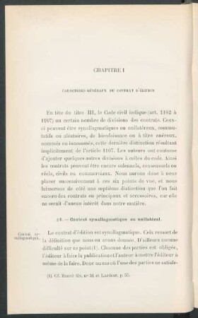 Chapitre I. Caractères généraux du contrat d'édition