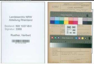 Entnazifizierung Heribert Ruether , geb. 09.07.1910 (Arzt)