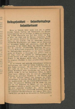 Volksgesundheit - Gesundheitspflege - Gesundheitsamt