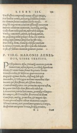 P. Virg. Maronis Aeneidos, Liber Tertius.