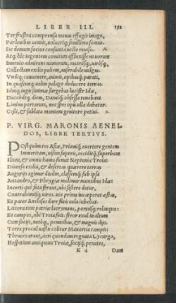 P. Virg. Maronis Aeneidos, Liber Tertius.