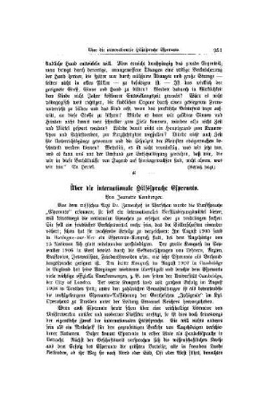 Über die internationale Hilfssprache Esperanto