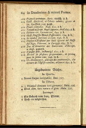 Ungebundene Bücher. In Quarto.