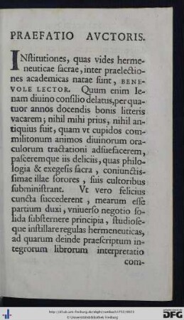 Praefatio Auctoris.