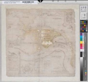 Abconterfeytunge und Description der Gelegenheit Anno 1604 [Grenzen Bergs und Kurkölns zwischen Düsseldorf und Neuss. Rheinlauf und Rheinwerthe].
