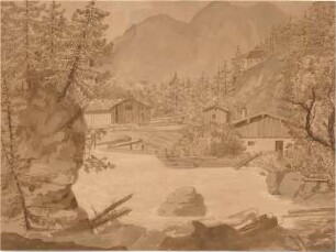 Gärtner, Friedrich von; Landschaftsstudie - Studie