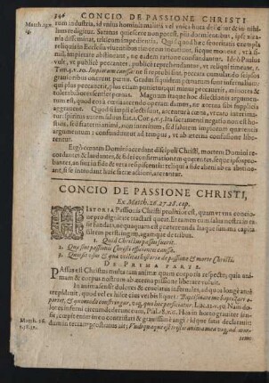 Concio De Passione Christi,