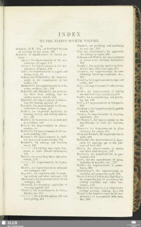 Index to the thirty-fourth volume