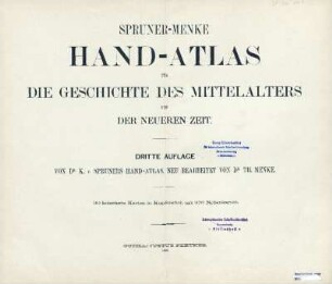 Hand-Atlas für die Geschichte des Mittelalters und der neueren Zeit