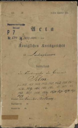 Kirchenbuchduplikate der Katholischen Gemeinde St. Ludger, Selm (Todesfälle 1850-1874). (Gemeinde: Selm, Katholische Gemeinde)
