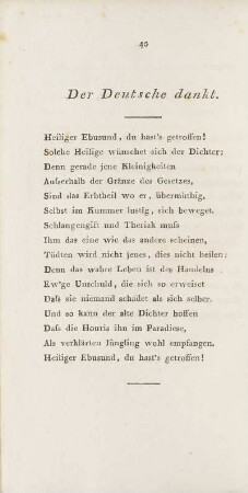Der Deutsche dankt
