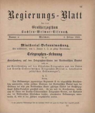 Nr. 4 : 6. Februar 1868