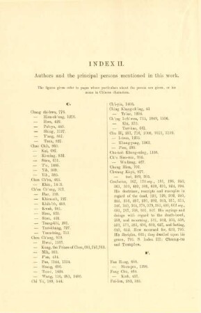 Index II. Authors and the principal persons mentioned in this work