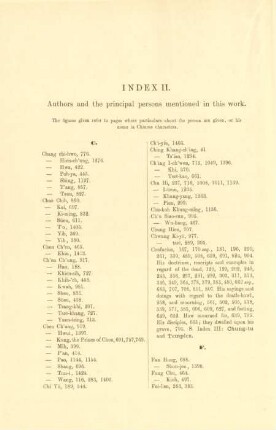 Index II. Authors and the principal persons mentioned in this work