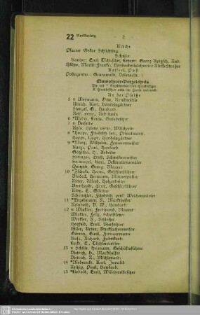 Häuserbuch : Einwohner-Verzeichnis