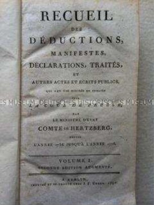 Publikation Preußischer Verordnungen der Jahre 1756-1778