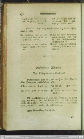 Sechzehnter Abschnitt. Von Hilfszeitworten überhaupt