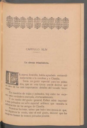Capítulo XLIV - La sirena triunfadora.