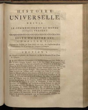 Section I: Tableau de l´Empire.