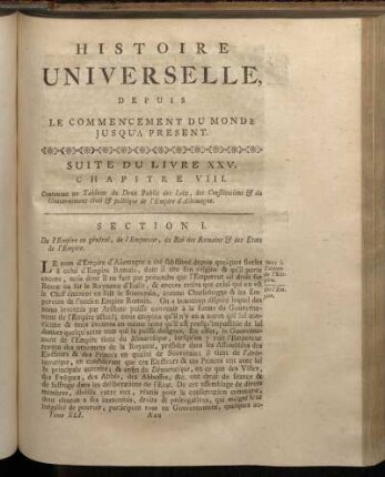 Section I: Tableau de l´Empire.