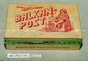 Pappschachtel für 50 Gramm Tabak "BALKAN-POST"