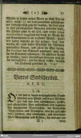 Viertes Sendschreiben