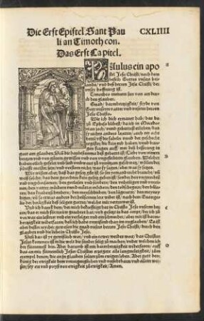 Die Erst Epistel Sant Pauli an Timotheon.