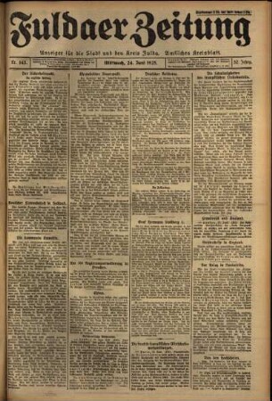 Ausgabe vom Mittwoch, den 24. Juni 1925.