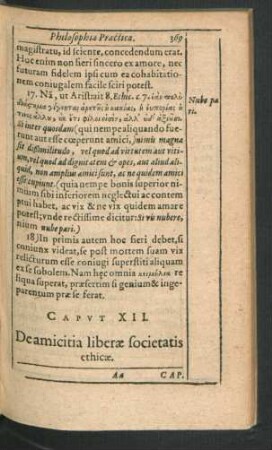 Caput XII. De amicitia liberae societatis ethicae.