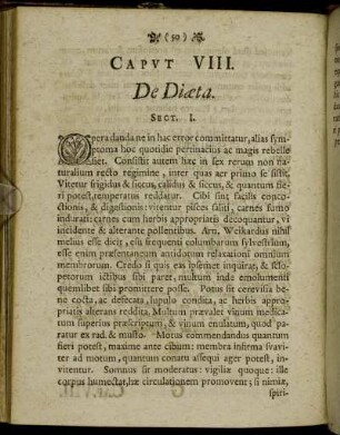 Caput VIII. De Diæta.