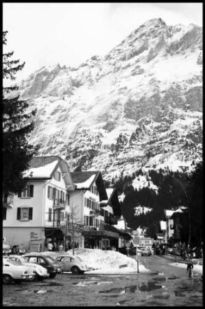 Grindelwald: Hauptstraße mit Wetterhörner