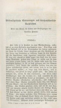 161-208 Wissenschaftliche Erörterungen, Andeutungen und kirchenhistorische Nachrichten