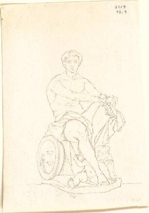 Neureuther, Gottfried von; Italien; Zeichnungen - Ares Rondanini (Ansicht)