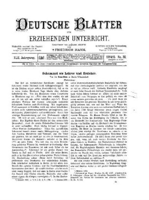 Schummel als Lehrer und Erzieher : (Fortsetzung)