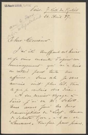 Brief an B. Schott's Söhne : 24.04.1887