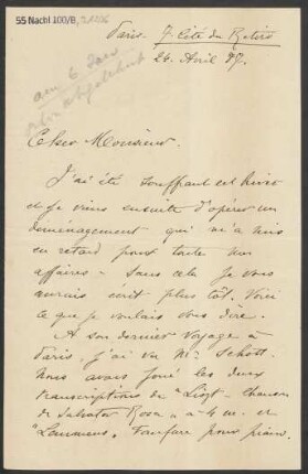 Brief an B. Schott's Söhne : 24.04.1887