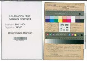 Entnazifizierung Heinrich Rademacher , geb. 24.08.1912 (Gaertner)