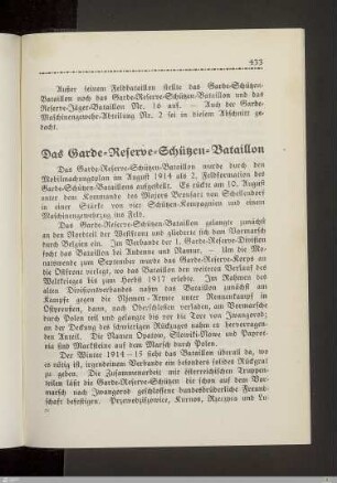 Das Garde-Reserve-Schützen-Bataillon