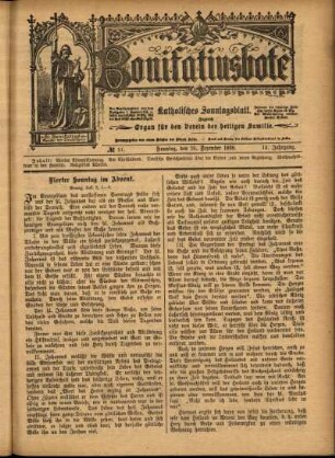 Erste Ausgabe vom Sonntag, den 18. Dezember 1898.