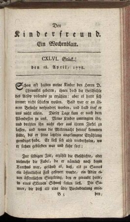 CXLVI. Stück, den 18. April, 1778