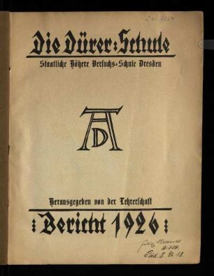 1926: Bericht ... - [1.]1926