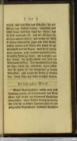 Dreyßigster Brief