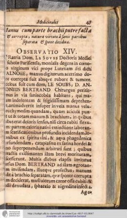 Observatio XIV.