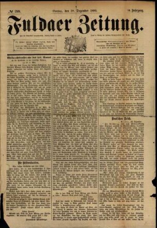Ausgabe vom Montag, den 30. Dezember 1889.