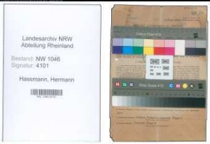 Entnazifizierung Hermann Hassmann , geb. 19.01.1891 (Landwirt)