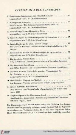 Verzeichnis der Textbilder