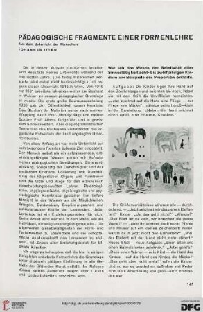 5: Pädagogische Fragmente einer Formenlehre : aus dem Unterricht der Ittenschule