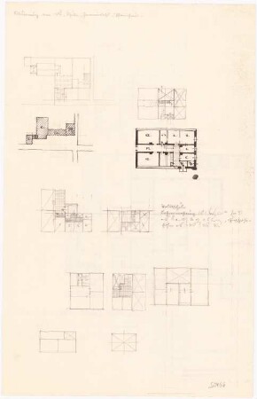Pfarrhaus, Gemeindehaus, Schule: Grundrisse